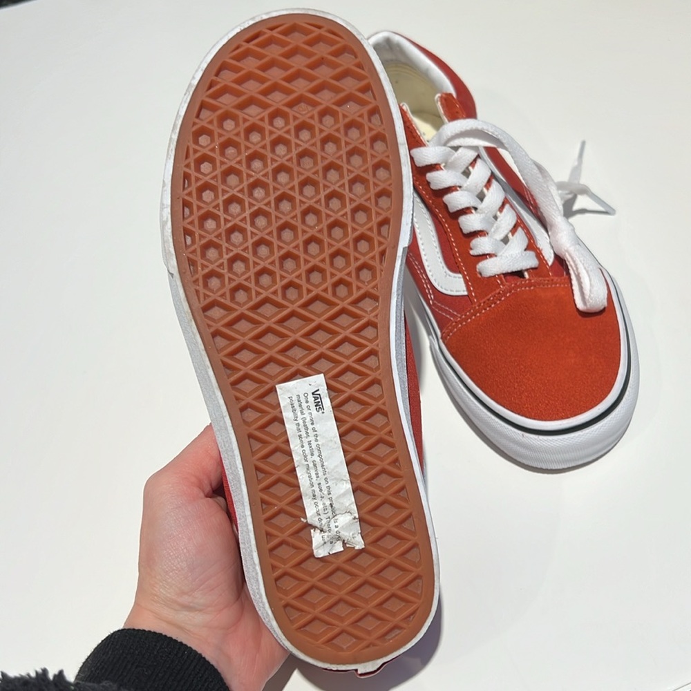 🔥Red/Orange Vans Old Skool Sneakers! - Picture 2 of 5